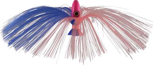 Witch Lure, Hot Pink Bullet Head, 95g, with 7 Inch Blue, Pink Hair