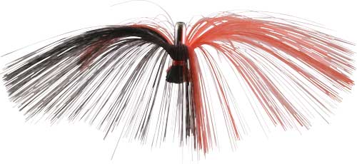 Witch Lure, Chrome Flash Head, 17g, with 6-1⁄2 Inch Red, Black Hair