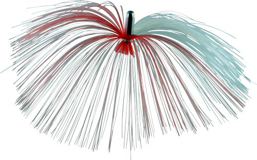 Witch Lure, Chrome Flash Head, 17g, with 6-1⁄2 Inch Red, White Hair