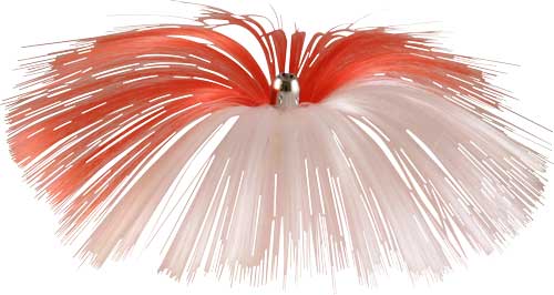 Witch Lure, Chrome Jet Head, 62g, with 6-1⁄2 Inch Red, White Hair