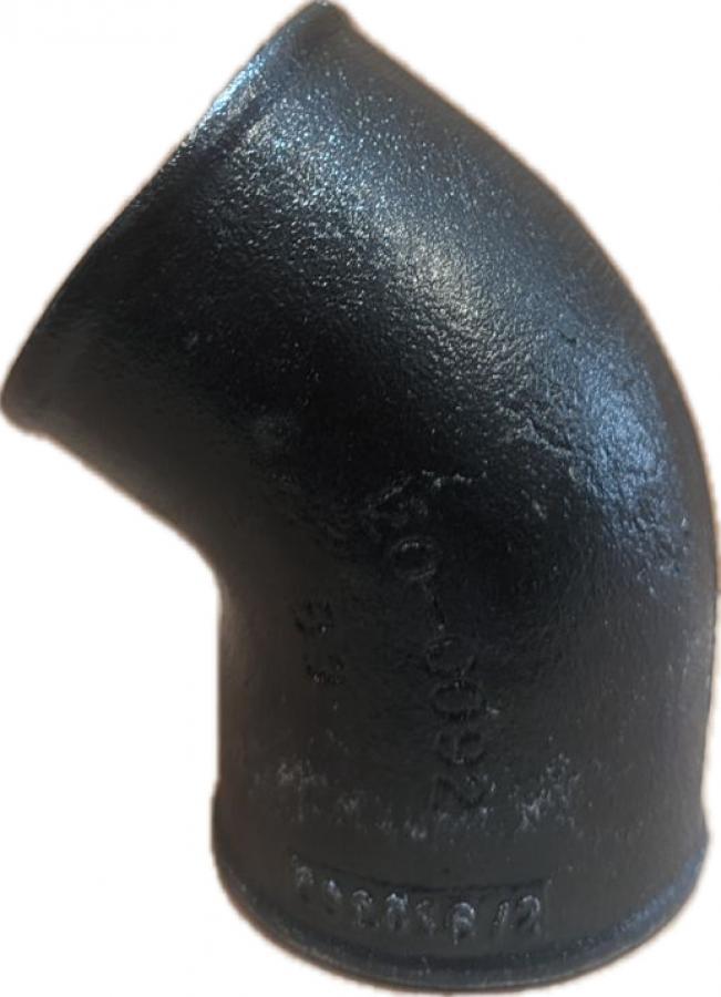 Exhaust Elbow Connection Angled 3 x 3 45 Degree Gray Iron