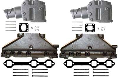 Exhaust Manifold Kit for Mercruiser GM V6 262 4.3L 4 Inch Outlet 1987-up