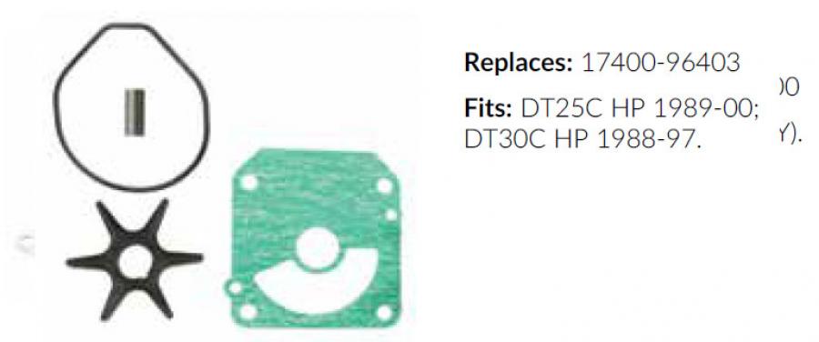 Water Pump Repair Kit for Suzuki Fits: DT25C HP 1989-00;DT30C HP 1988-97