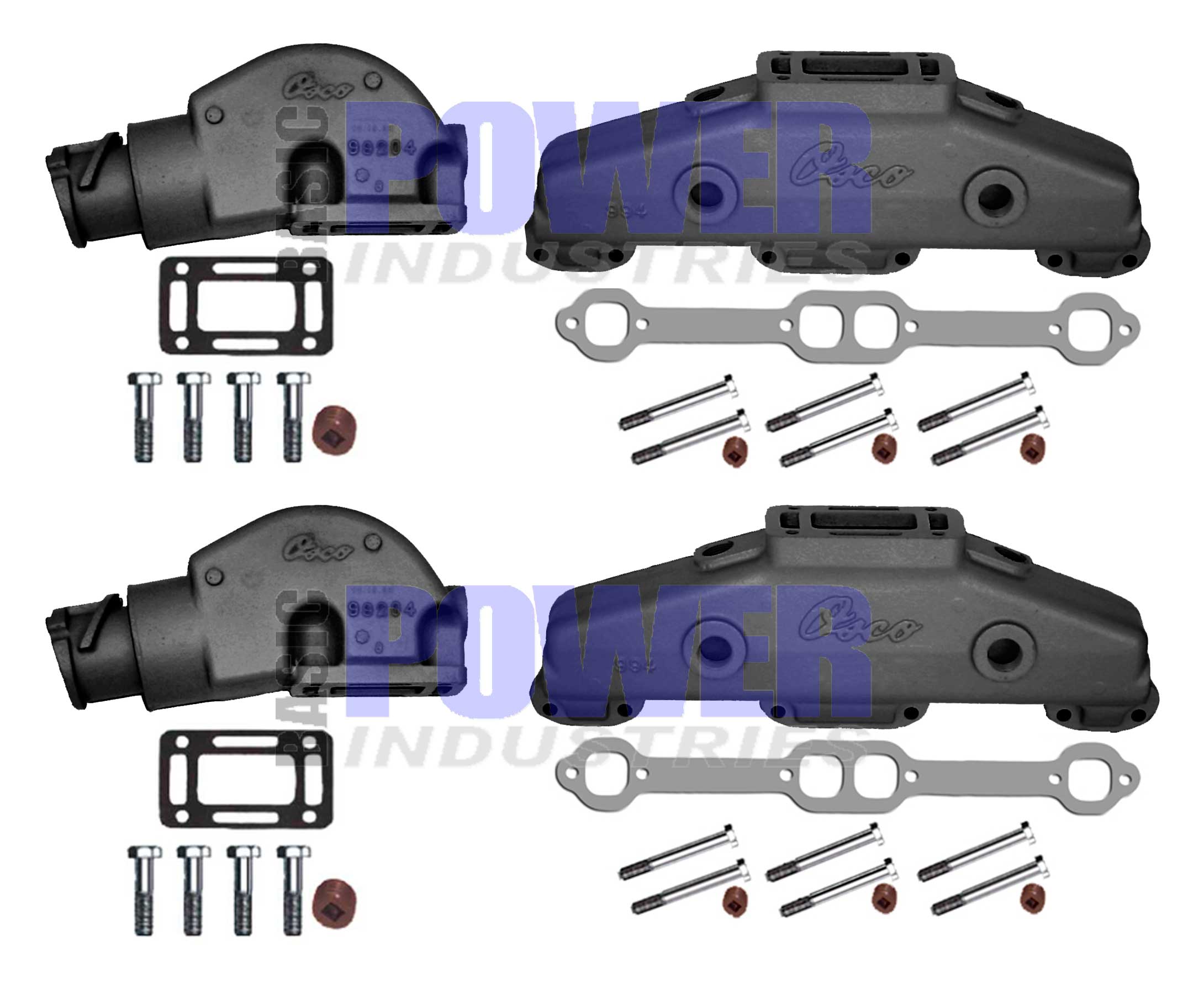 Manifold Kit for 305 5.0L 350 5.7L V8 Barr 4 Inch Exhaust CHV-1-83 20-0100