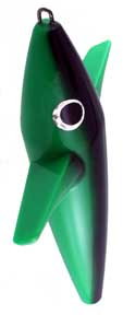 Acrylic Trolling Bird 9 Inch Green and Black