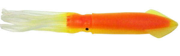 Squid, Full Body, 7 inch, Orange and Yellow