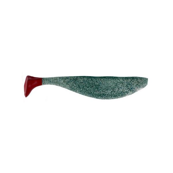 Soft Bait Shad Paddle Tail 9 Inch Silver Red
