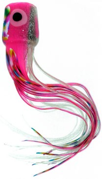 Soft Plastic Chugger Head Lure 12 Inch Pink Clear Laser Plated 3.5 oz