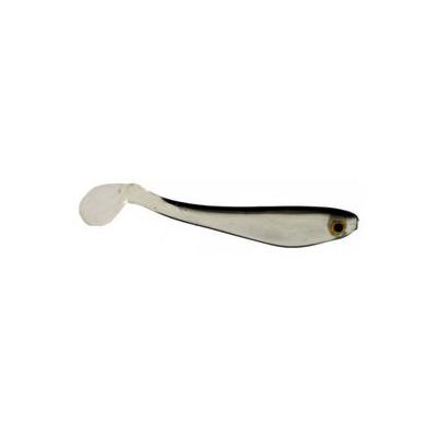 Soft Bait Tube Paddle Tail 5 Inch Black Clear (3-Pack)
