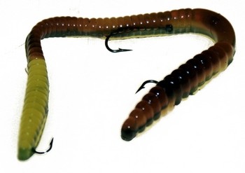 Worm Rig 2 Hook Green Package of 1