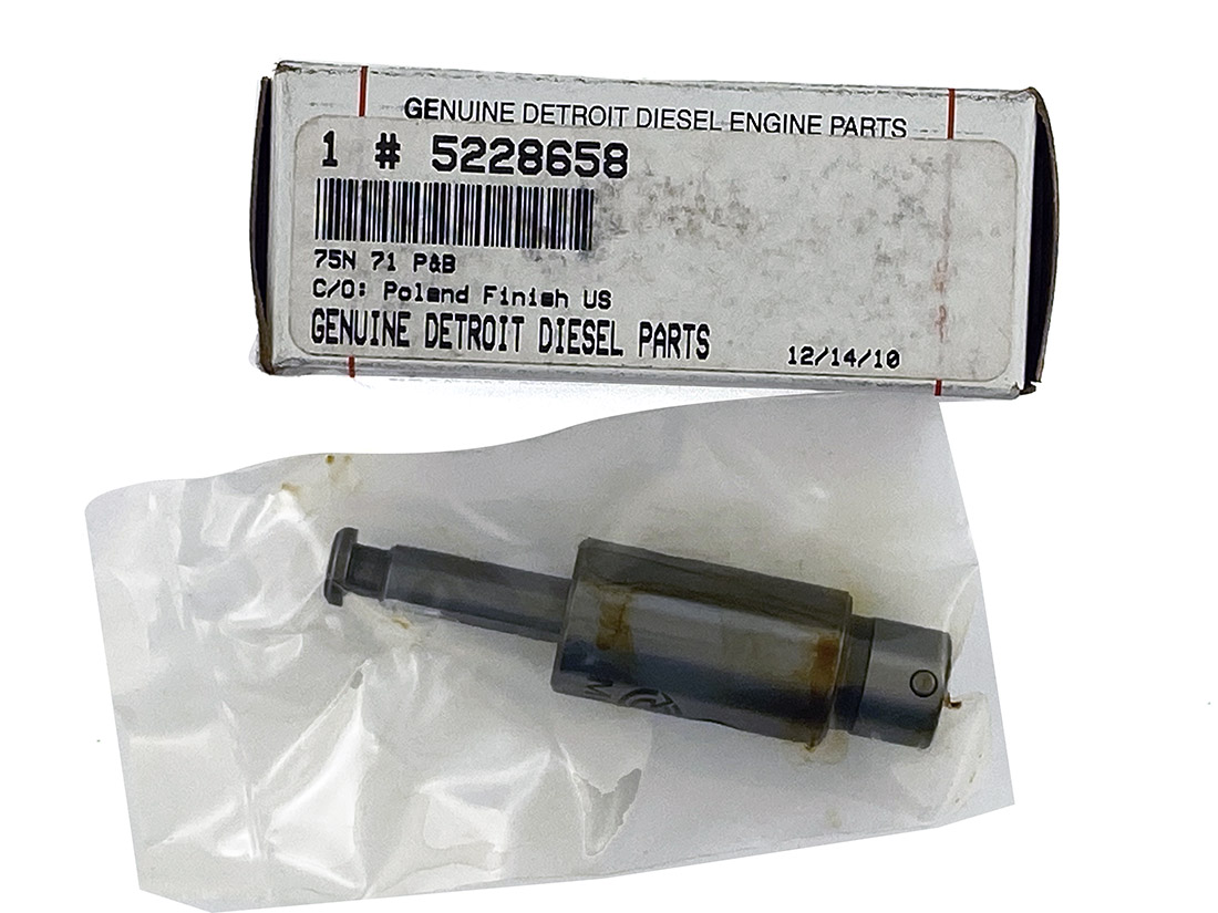 Injector Plunger and Barrel Assembly Genuine OEM Detroit Diesel 5228658.