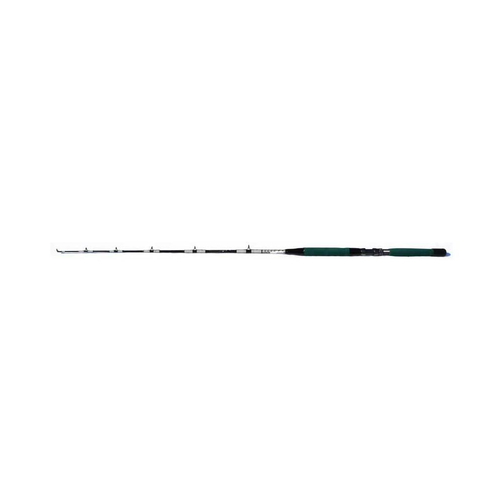 Graphite Trolling Rod, 5.5 foot, 20-40 lbs Action, Black Rod with Silver, Blue, Gold pattern