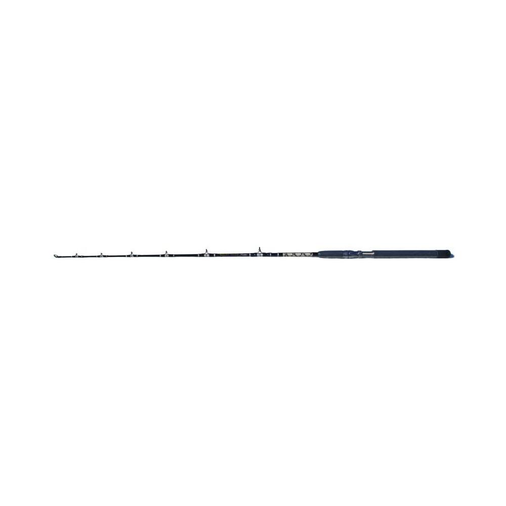 Graphite Trolling Rod, 5.5 foot, 20-40 lbs Action, Black Rod with Silver, Black, Gold pattern