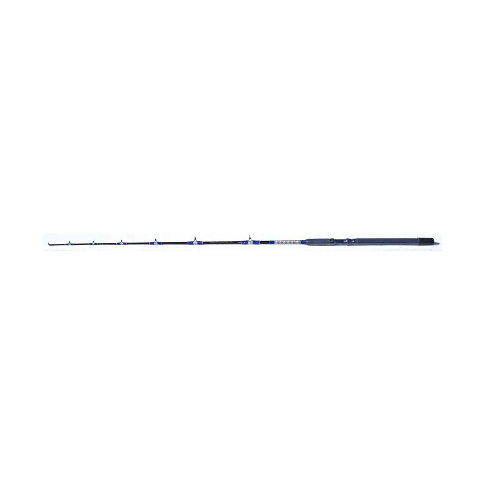 Graphite Trolling Rod, 6 foot, 20-40 lbs Action, Blue, Silver, Gold pattern