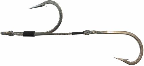 Eagle Claw Double Hook Set 8/0 WM1020 Hooks 480lb SS Cable