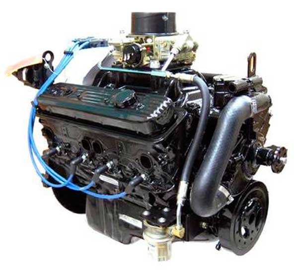 5.0L GM Enhanced V8 LH Carbureted Marine Engine