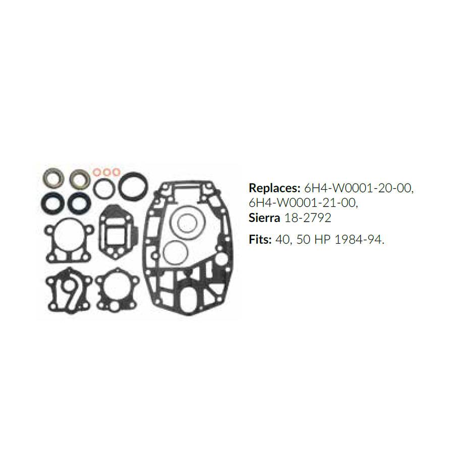 Lower Unit Seal Kit Replaces Yamaha 6H4-W0001-20-00, 6H4-W0001-21-00 40, 50 HP 1984-94