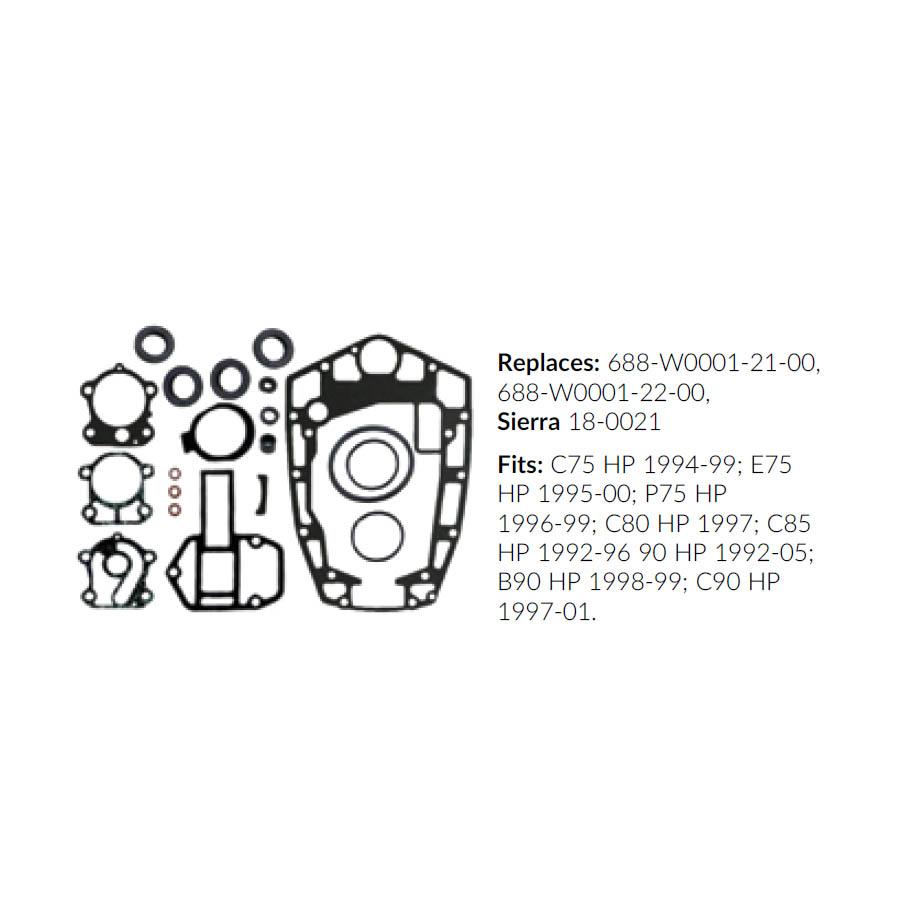 Lower Unit Seal Kit Replaces Yamaha 688-W0001-21-00, 688-W0001-22-00
