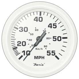Speedometer 55 MPH Dress White (SE9475) 4 Inch