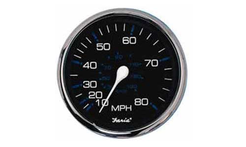 Speedometer 80 MPH 4", Chesapeake Black Stainless Steel (SE9512)