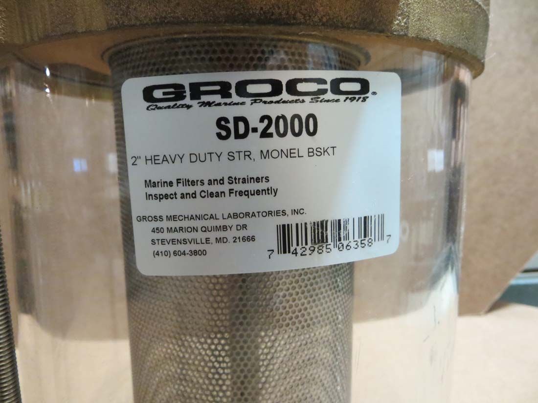 Strainer Sea Water 2 Inch NPT Groco SD-2000 Bronze