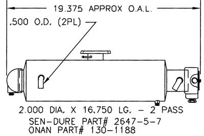 Heat Exchanger CuNi for Onan 130-1188