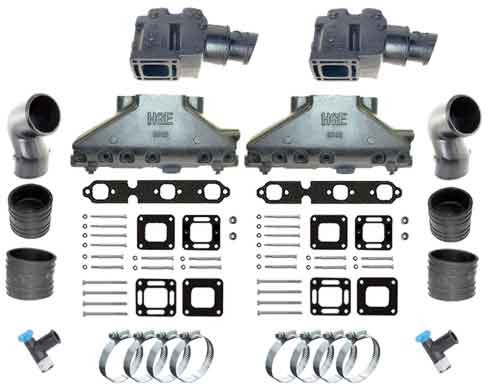 V6 Manifold Conversion Kit, Mercruiser