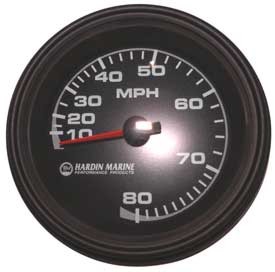 Black 3-3⁄8" 80 MPH Performance Speedometer