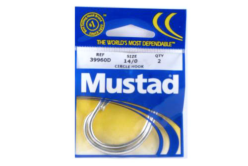 Mustad 39960D-14/0-29 Circle Hooks 2Pk TB Sz14/0 Duratin