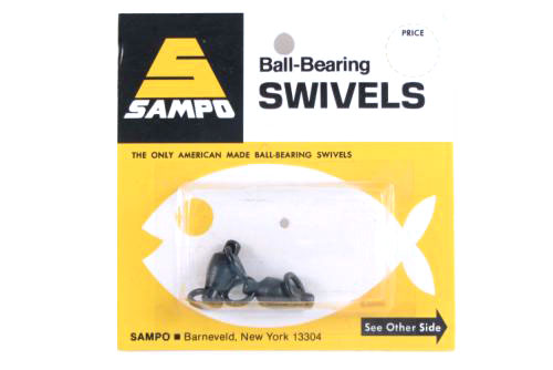 Sampo BX6RB BB Welded Ring Barrel Swivel Black 300Lb Bubble Cd/2Pk