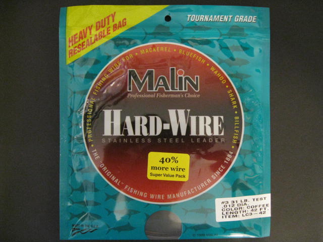 Malin Stainless Steel Leader #3 31 Lb Test LC3-42 SS Wire Coffee