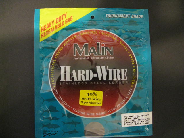 Malin Stainless Steel Leader #7 80 Lb Test LC7-42 SS Wire Coffee