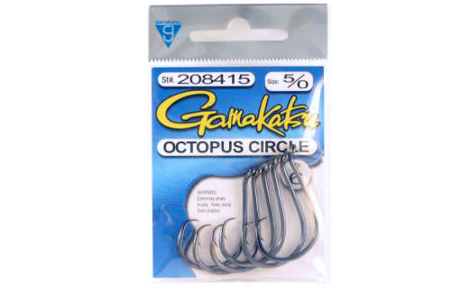 Gamakatsu 208415 Octopus Circle Hks Loose 6Pk Sz5/0 NS Blk
