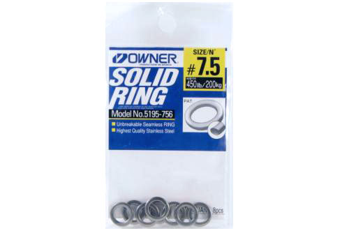 Owner 5195-756 Solid Unbreakable Rin 8Pk Sz7.5 450Lb Stainless
