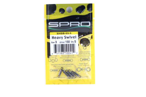 Spro SHSB-03-5 Hvy Swivel Blk 150Lb 5Pk