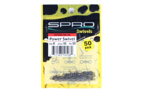 Spro SPSB-08-50 Power Swivel Blk 50Lb 50Pk