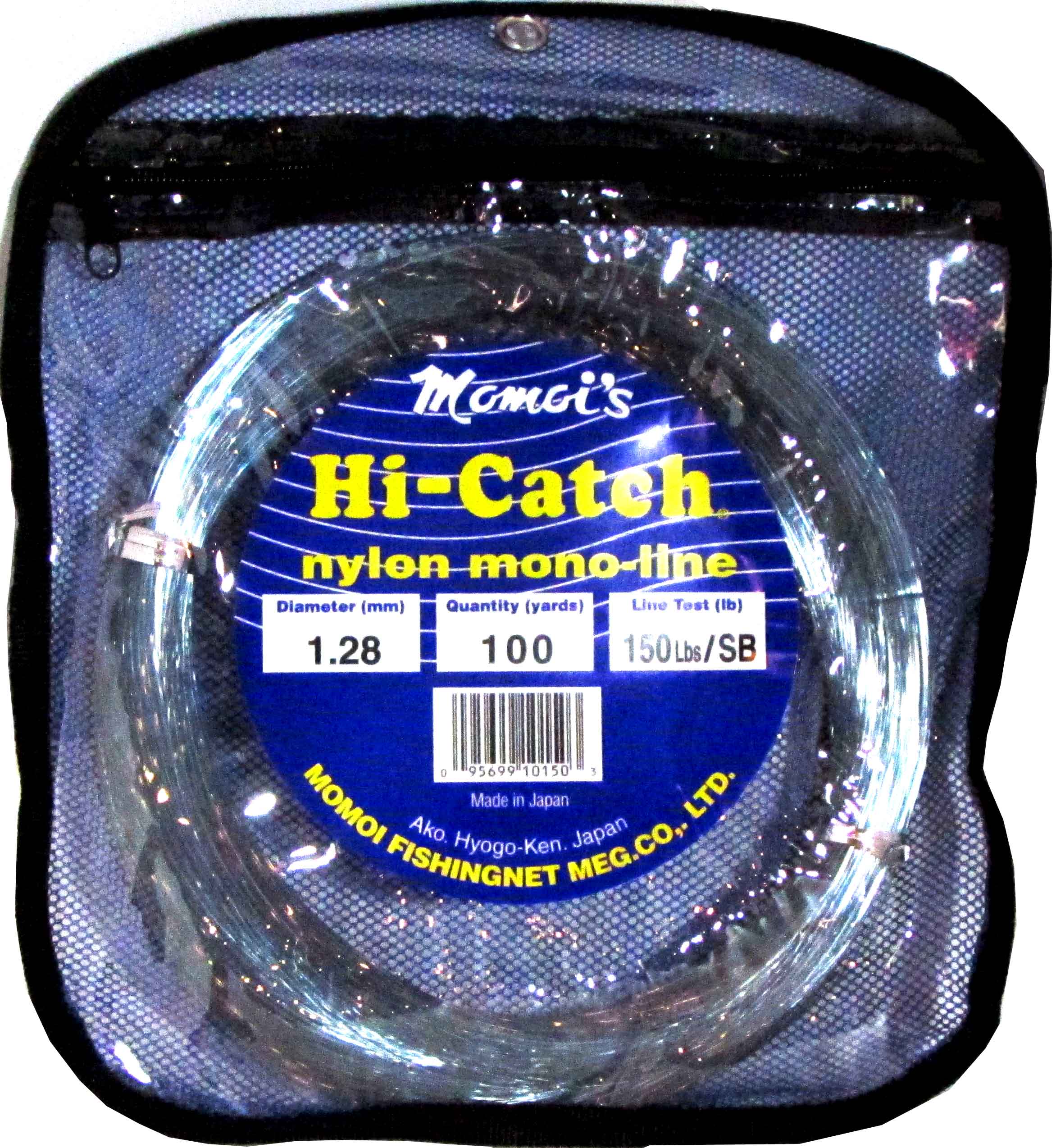 Momoi 10150 Hi-Catch Leader Coil 150Lb 100yds Smoke Blue