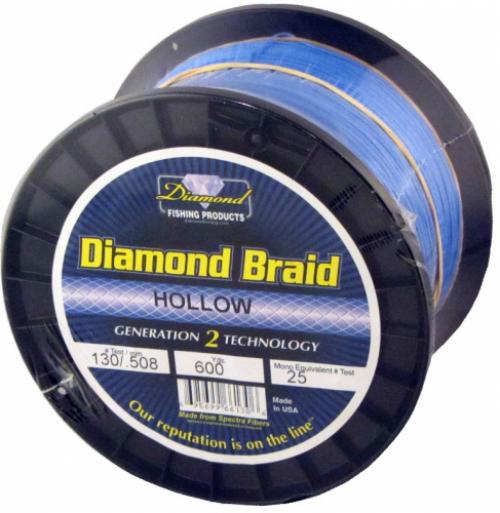 Momoi 66130 Diamond Braid 130Lb 600yds HollowCore Brillnt Blue