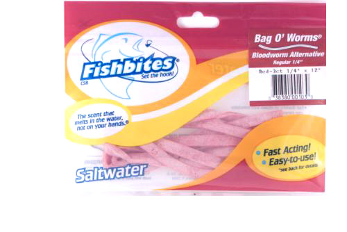 Fish Bites 0103 Bag O'Worms 3Pk Red Bloodworm-Fast Acting