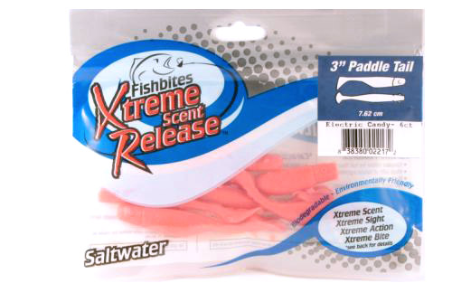 Fishbites Xtreme Scent Release 3Inch Paddle Tail