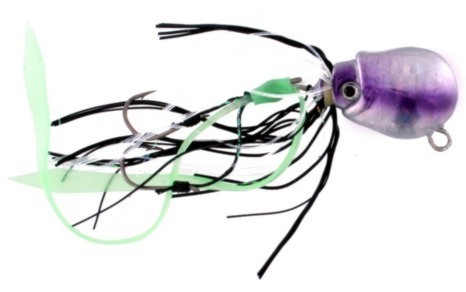 Vertical Jig Octopus Purple/Silver 2.8 ounce - Almost Alive Lures