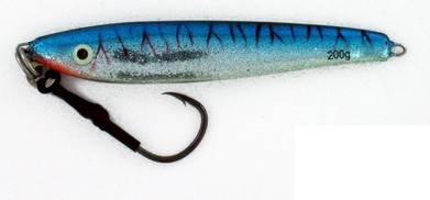 Vertical Jig Regulus Blue/Silver Glitter 7 ounce - Almost Alive Lures