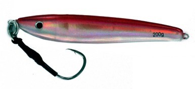 Vertical Jig Regulus Red/Silver 7 ounce - Almost Alive Lures
