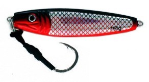 Vertical Jig Electra Black/Red/Silver 5.3 ounce - Almost Alive Lures