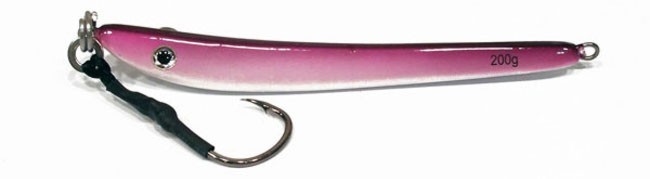 Vertical Jig Jabbah Purple/Glow 7 ounce - Almost Alive Lures