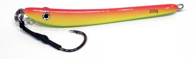 Vertical Jig Jabbah Orange/Yellow 7 ounce - Almost Alive Lures