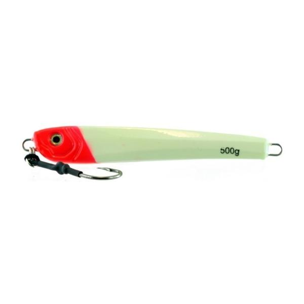 Vertical Jig Nembus Red/Glow 17.5 ounce - Almost Alive Lures
