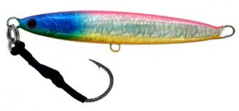 Vertical Jig Arm Pink/Blue/Flash 4.4 ounce - Almost Alive Lures
