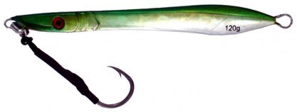 Vertical Jig Mizar Green/Flash 4 ounce - Almost Alive Lures