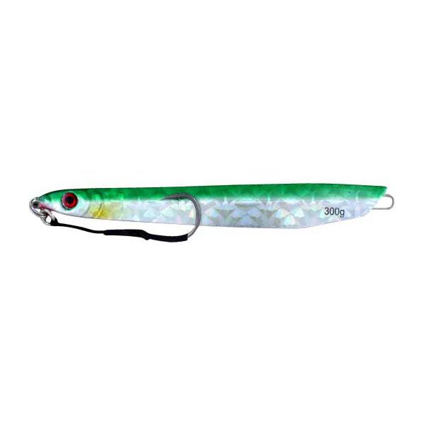 Vertical Jig Merak Green/Silver Flash 10.5 ounce - Almost Alive Lures